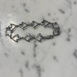 Sliver Bracelet, Birds And Gems 