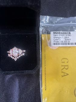 Moissanite engagement set
