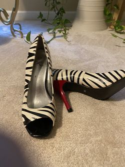 Zebra Print Red Heels