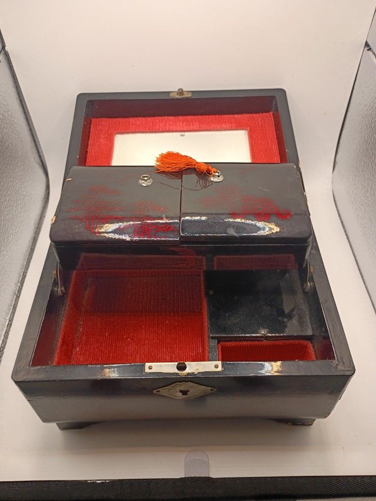 Vintage Japanese Jewelry Box And Plays Music