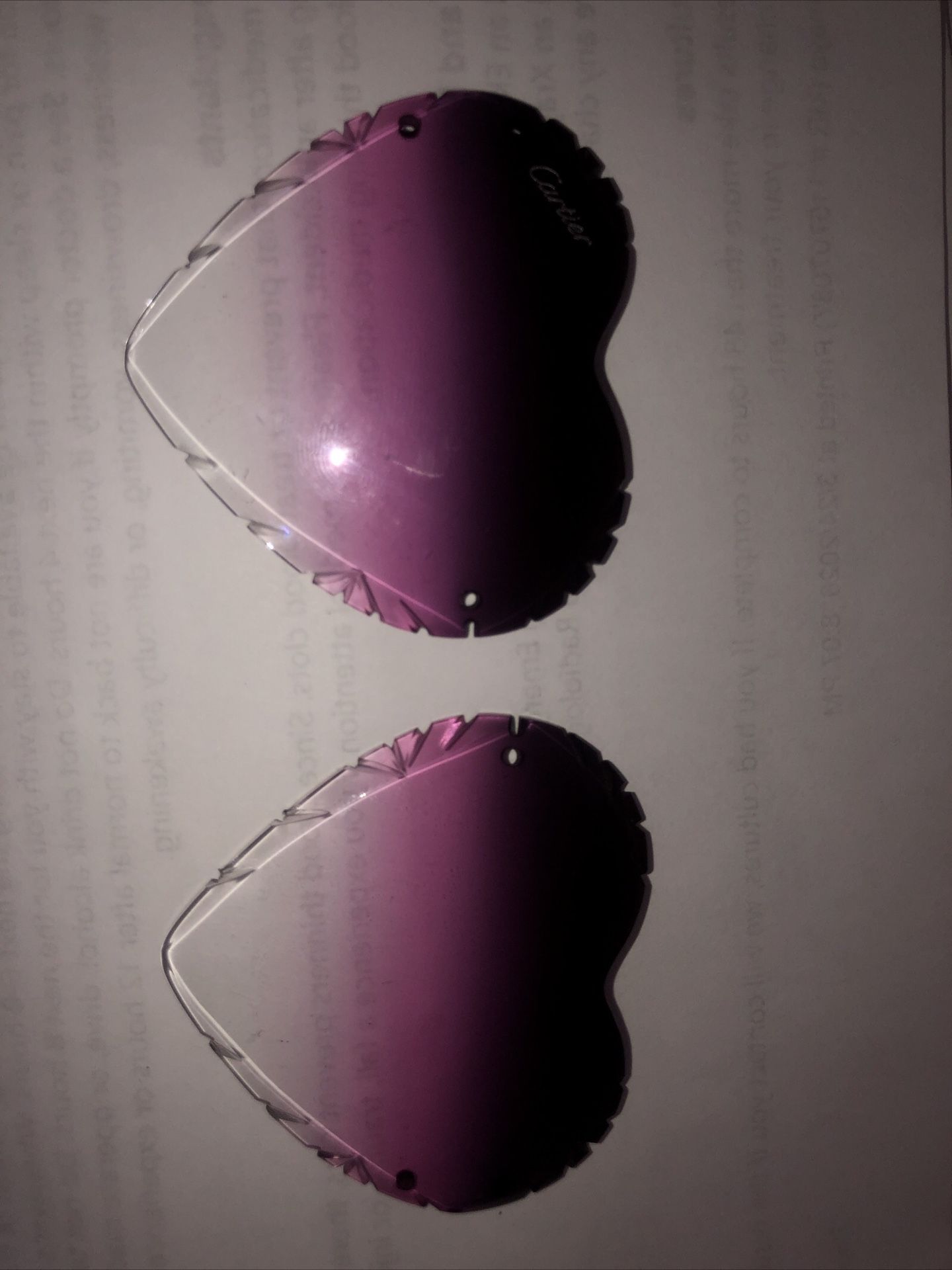 Purple Cartier Glasses Lenses W Diamond Cuts