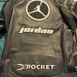 Leather Jordan Rocket Motorcycle Jacket 