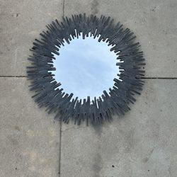 Sunburst Black Wall Mirror 