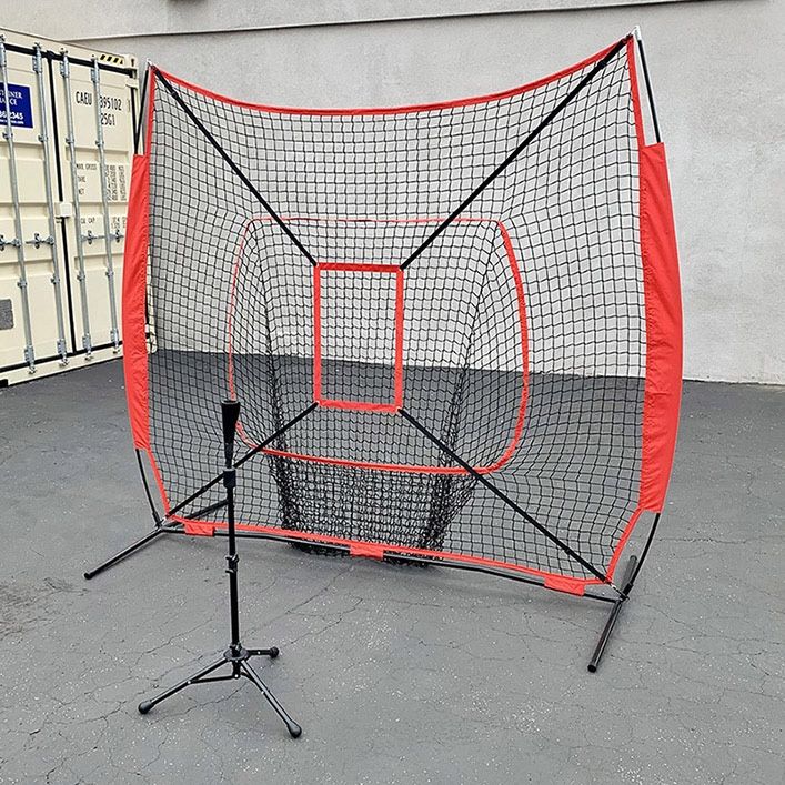 (NEW) $65 Baseball Softball (7x7’ Net & Ball Tee Set) Practice Hitting & Pitching Net w/ Carry Bag,All Products : American Fashion Style Bags On Sale
