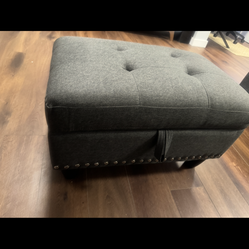 Gray ottoman
