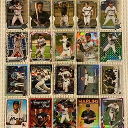 Miami Marlins 20 Card Baseball Lot! Rookies, Prospects, Refractors, Parallels, Autographs, Short Prints, Variations & More!