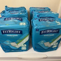23" X 36" Medline FITRIGHT UNDERPADS Each Bag Count 15 Each Bag 3$ I have 10 Bags