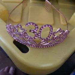 30" themed tiara, likely for a 30th birthday celebration