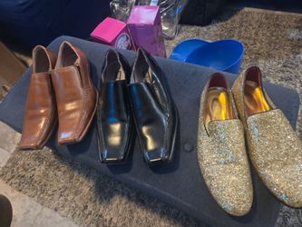 Stacey Adams shoes n Dr Shols gold shoes