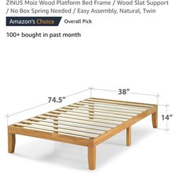 Twin Wood Bed Frame 