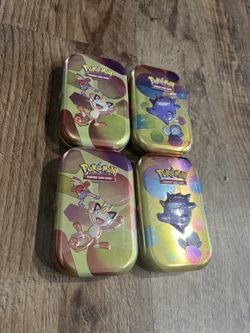 Pokemon 151 Mini Tins [Gengar & Poliwag] & [Hitmonchan & Meowth] - SV: Scarlet & Violet 151 (MEW)