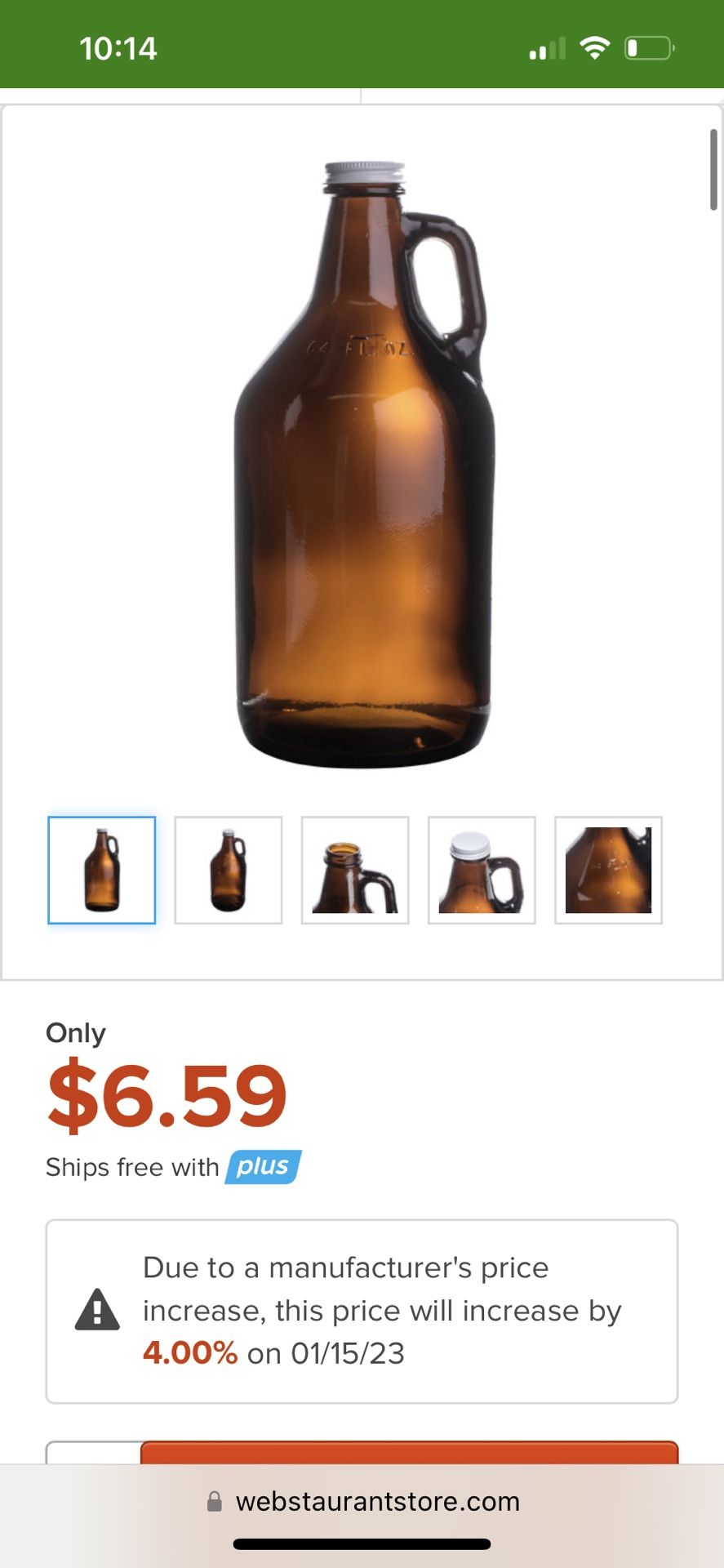 Growlers - set of 10 (5 64oz and 5 32oz) 