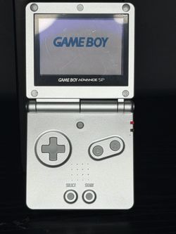 Nintendo Game Boy Advance SP Silver Rechargeable Handheld AGS-001