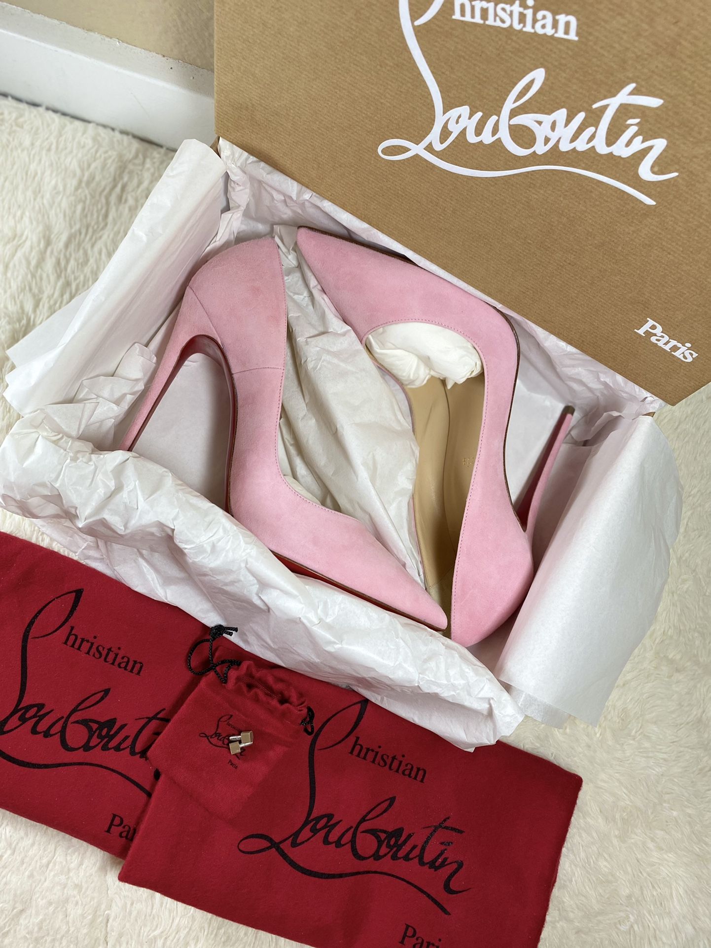 Christian Louboutin So Kate 120  Pink Suede