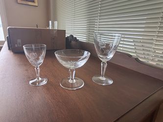 Hand etched glasses from Germany