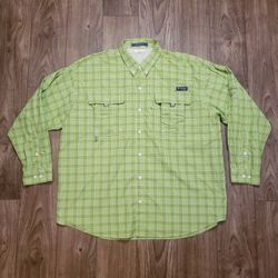 Columbia PFG Super Bahama Button Down Long Sleeve Fishing Shirt Men's XXL  Vented Plaid Green for Sale in Mesa, AZ - OfferUp