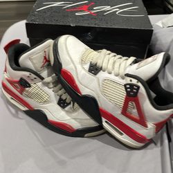 Size 6 Jordan 4 red and white
