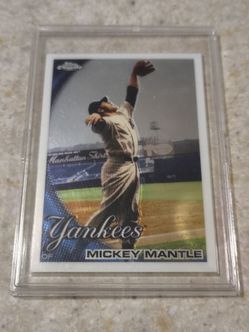 2010 Topps Chrome refractor baseball card.