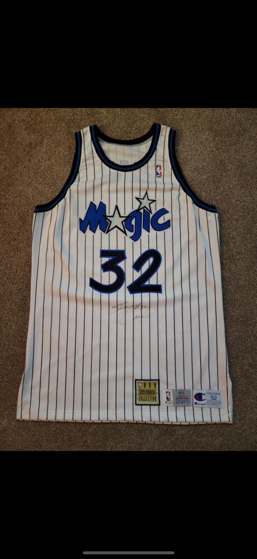 Shaq Rookie Game Used Autographed Jersey 
