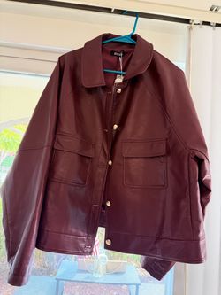 Brand new faux leather jacket