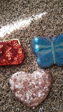 Coin Wallets Blue Red Pink