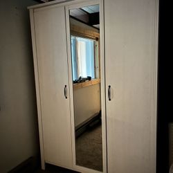 White Armoire With Mirror
