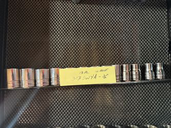 Snap on 1/2 Shallow 12 Point Sockets