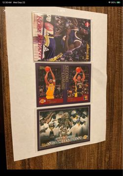 3 Kobe Bryant basketball cards for $10 Los Angeles Lakers Legend HOF