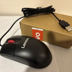 BRAND NEW--Lenovo MO28UOB 3-Button Wired USB Optical Scroll Wheel 