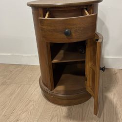 Round Storage Side Table