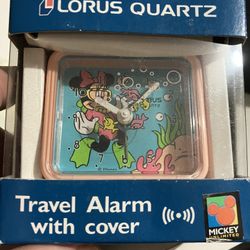 Disney Vintage Lorus Minnie Mouse Clock Pink 