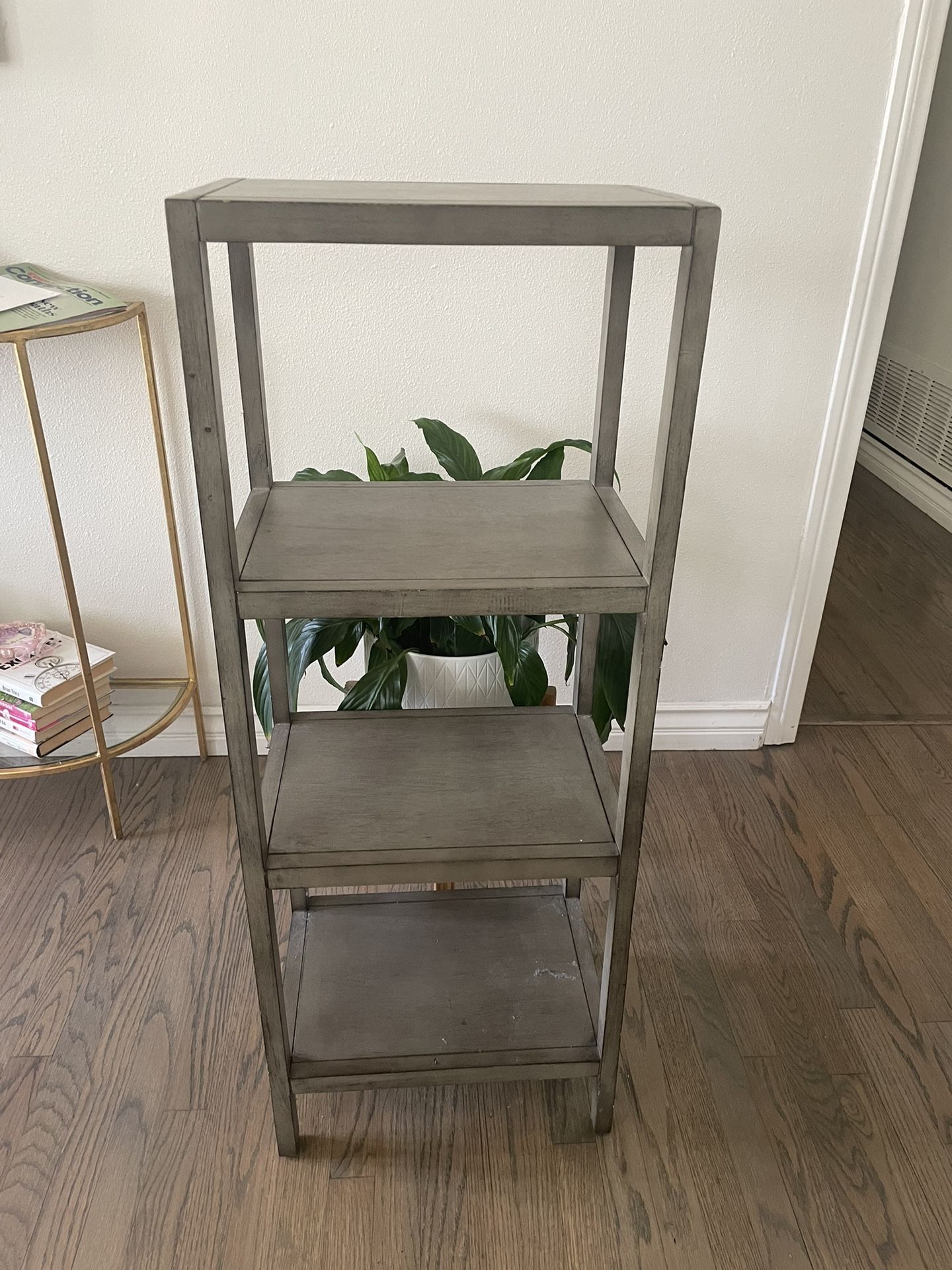Wooden Grey Bookshelf