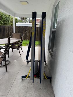 Ping pong table with paddle and ball
