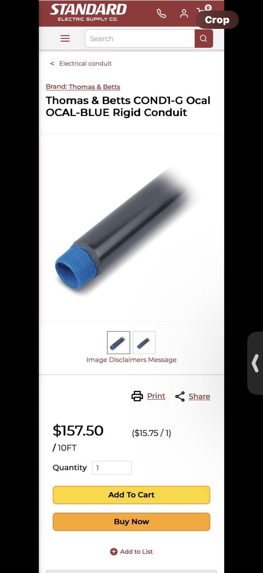 10- 1” OCAL-BLUE Rigid Conduit