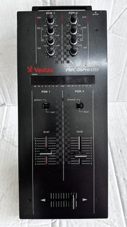 Vestax PMC-06 Pro VCA Black 2ch DJ Mixer Audio Mixing Controller