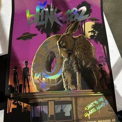 Holographic Blink 182 Poster W Poster Carrying Sleeve