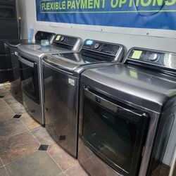 LG SET STEAM WASHER END GAS  DRYER ♨️ WITH WARRANTY ♨️ 