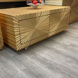 Gold Coffee Table With Drawers