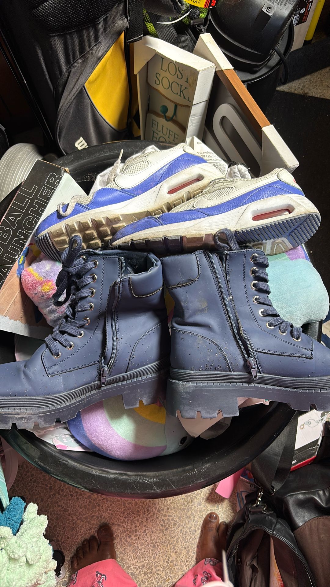 Ladies Boots And Sneakers Size 9.5