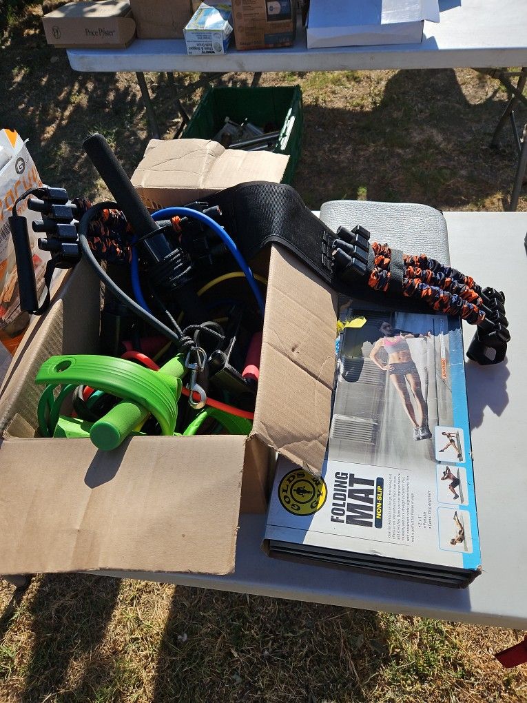 Resistance Bands And Workout Mat