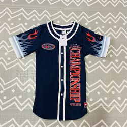 Nike Sb Special Edition Flames Vintage Retro Polo Jersey Shirt 