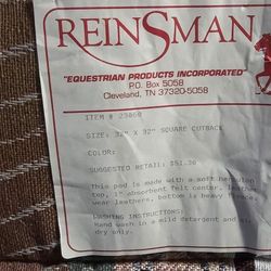 Reinsman Brand Saddle Pad Brand New In Wrap
