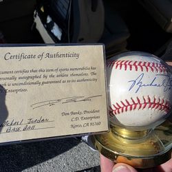 Michael Jordan Baseball With COA
