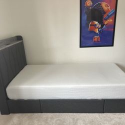 Twin XL Bed Frame with Mattress 
