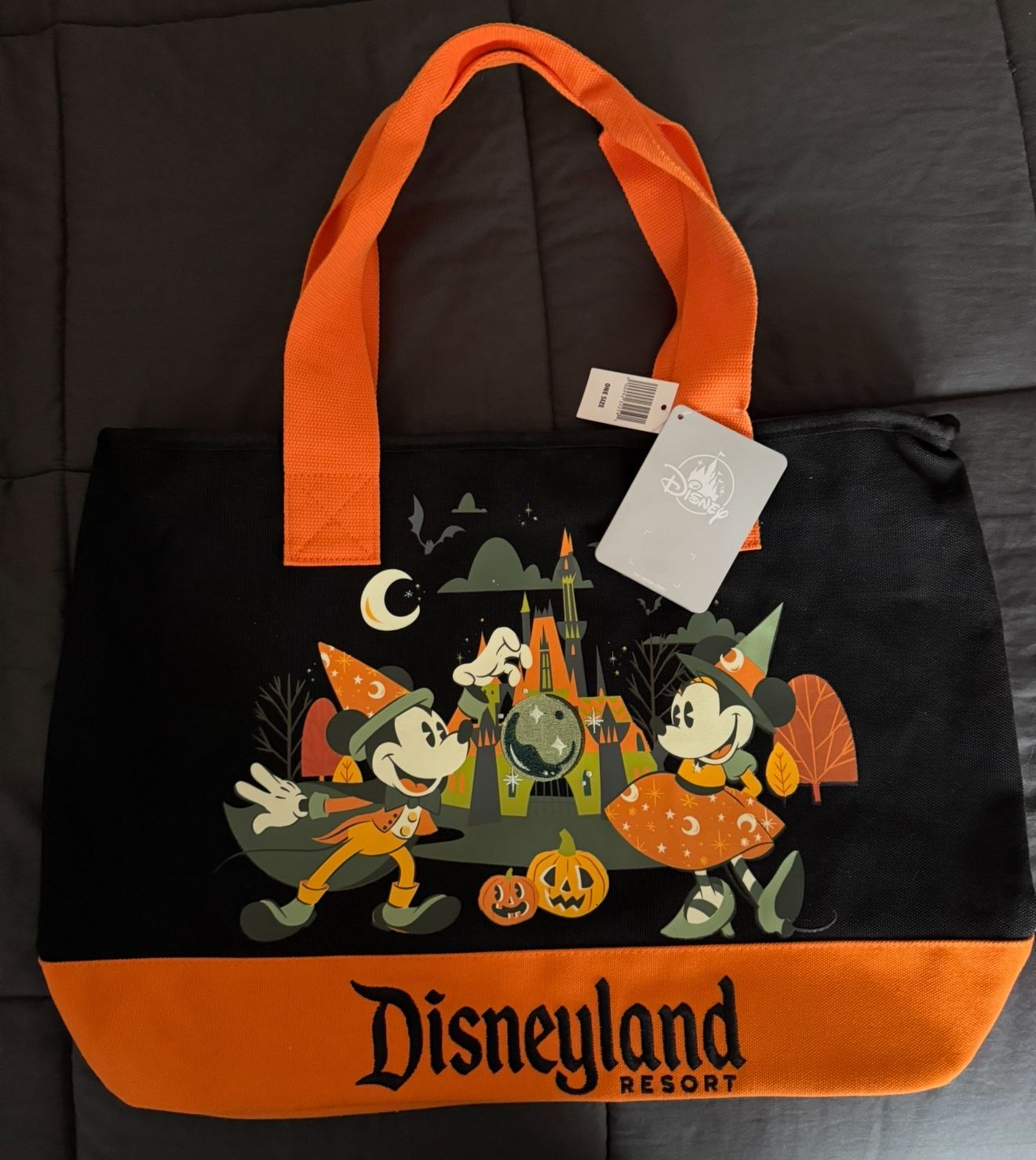 Mickey And Minnie Halloween Tote Bag