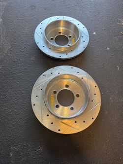 NEW Drilled & Slotted Brake Rotors (Pair) ā Detroit Axle