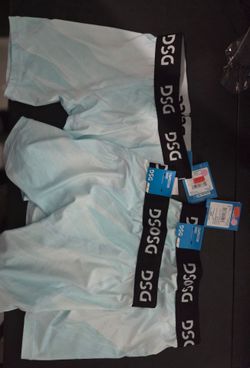DSG boys youth Compression Stretch Boxer Briefs 3pair Size M Blue
