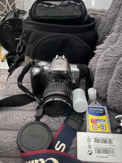 Cannon film camera, rebel T2 and lens