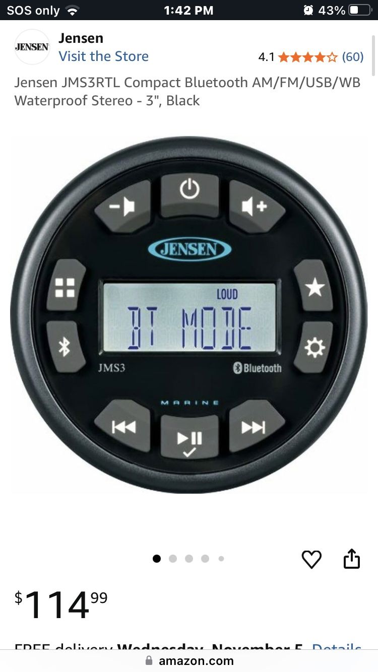 Marine Head Unit And Speaker 