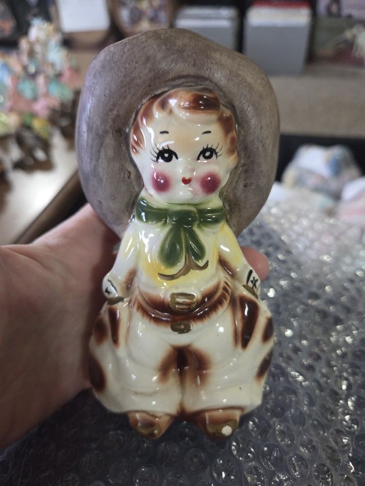 Vintage JOSEF ORIGINALS Vintage Josef Originals Figurine LITTLE TV Cowboy